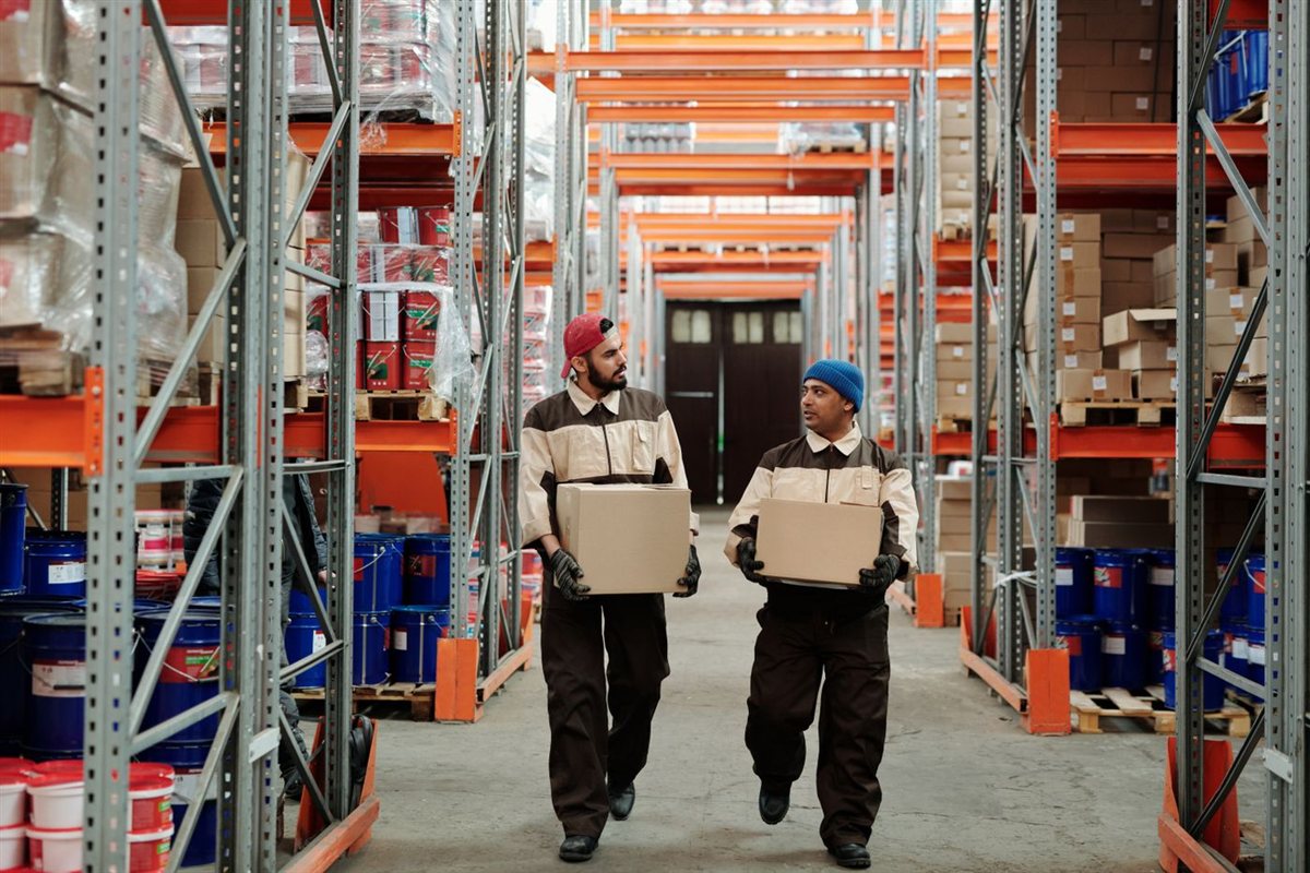 Équipe d'entrepôt en logistique avec Viridem